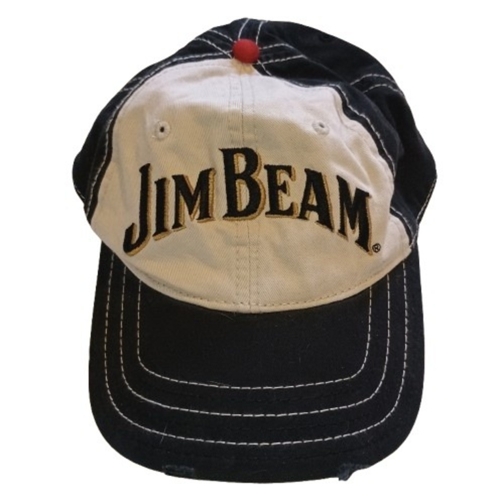 Jim Beam Embroidered Baseball Cap Black White Adjustable Snapback Men‎